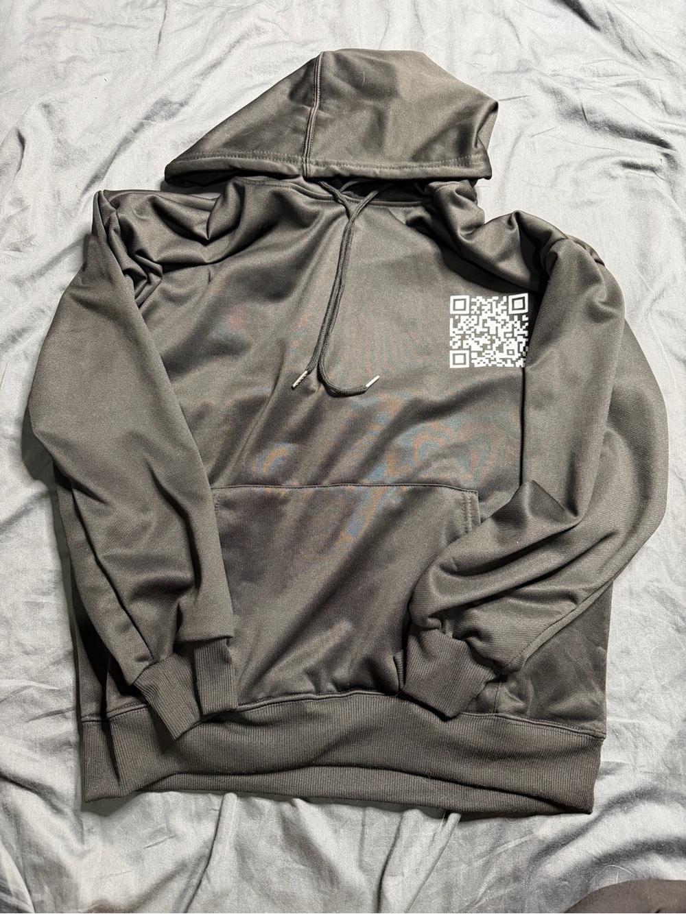 Men's/ Women's Black Pullover Hoodie with Front Kangaroo Pocket